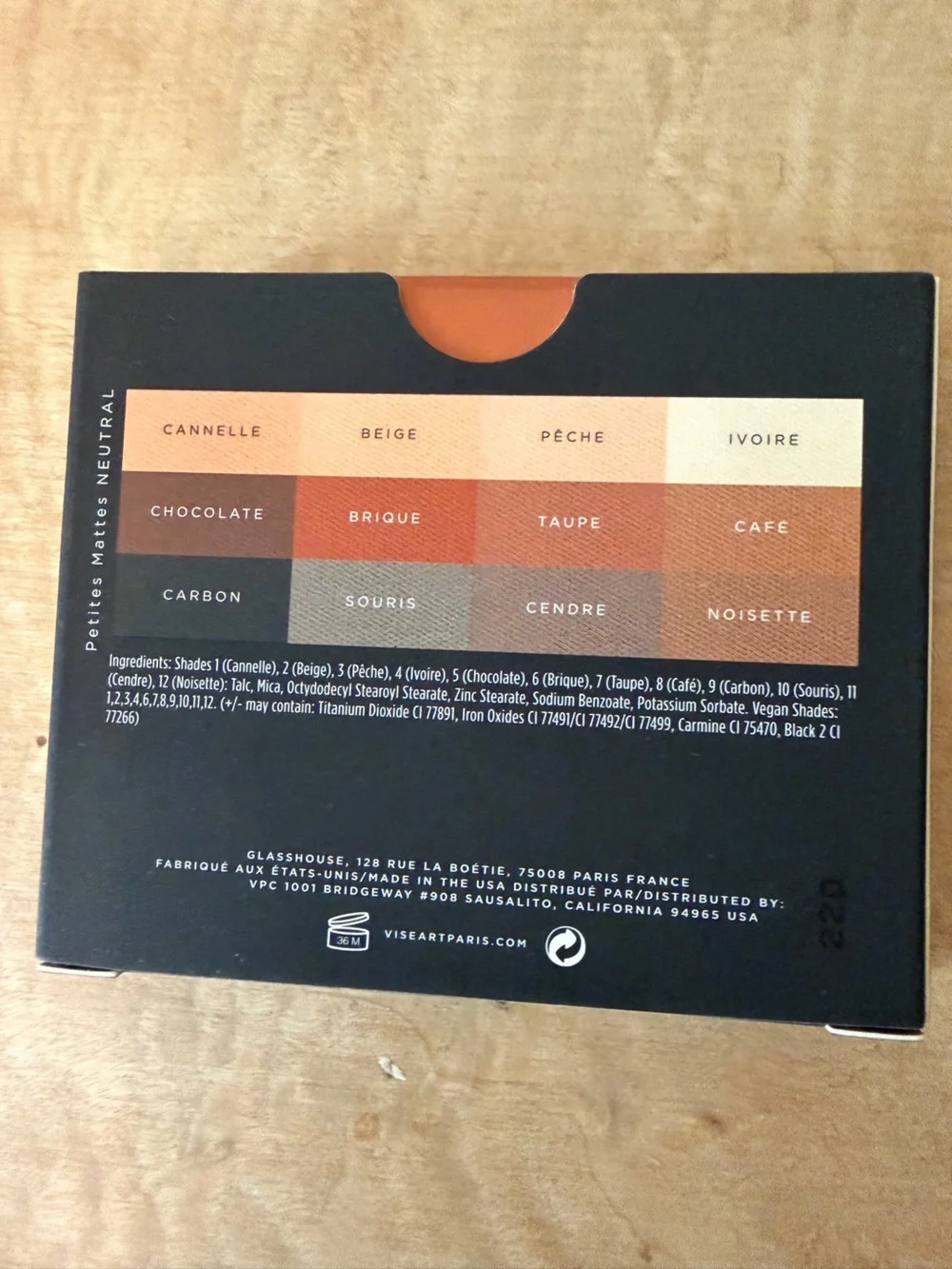Viseart Petites Mattes Neutral Eyeshadow Palette, New